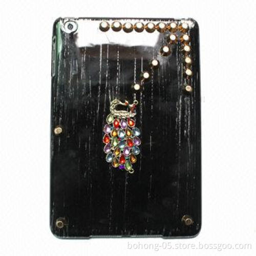 Case for iPad Mini, Made of PC + Metal, Single Bottom Leather with Hardware